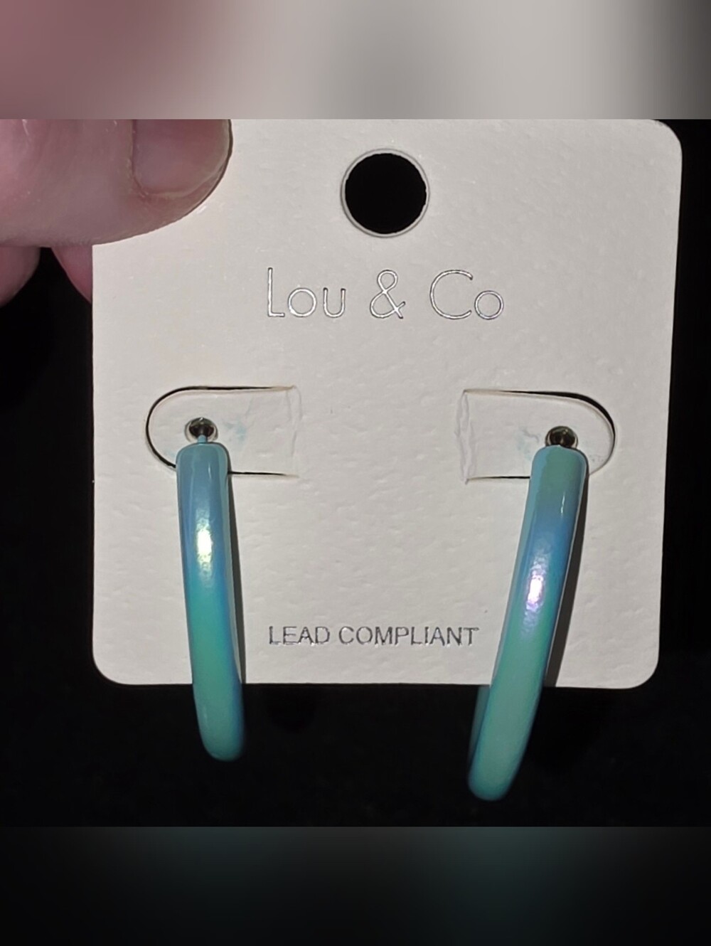 Teal Hoop Earrings